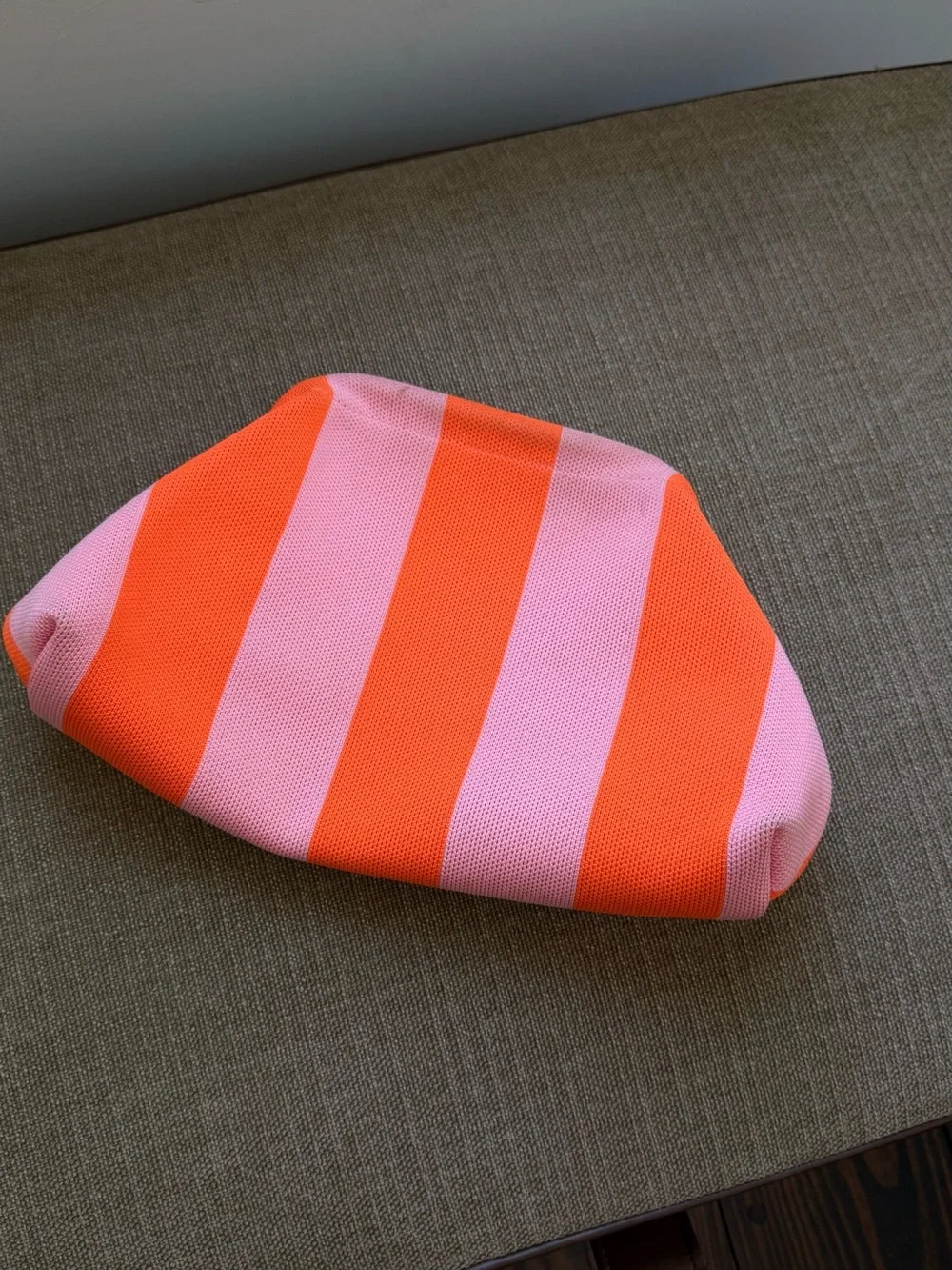 Striped Pink and Orange clutch